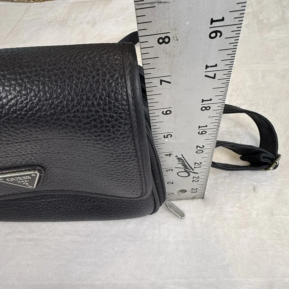 GUESS Black Crossbody Organizer Bag Purse Multi Pocket Shoulder Vintage Style